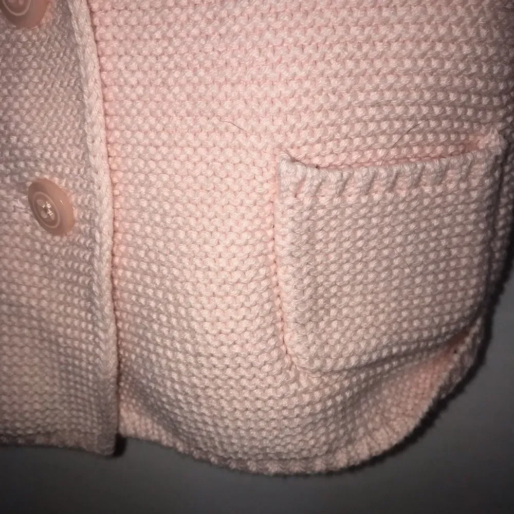 ]Gap Baby Pink Knit Hooded Jacket with Bear Ears